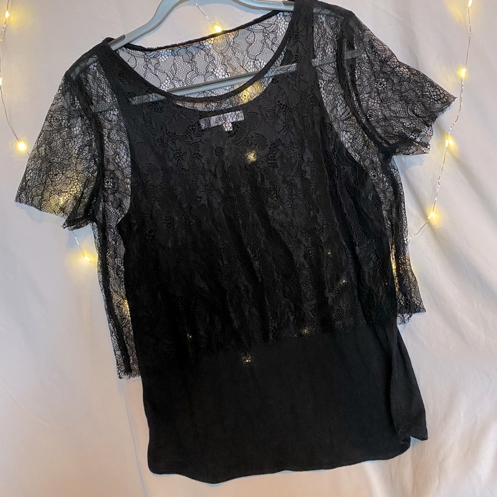 JL top with lace.